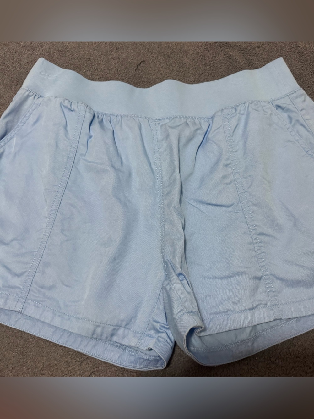 Light Blue Women's Athletic Shorts - Comfortable Stretch